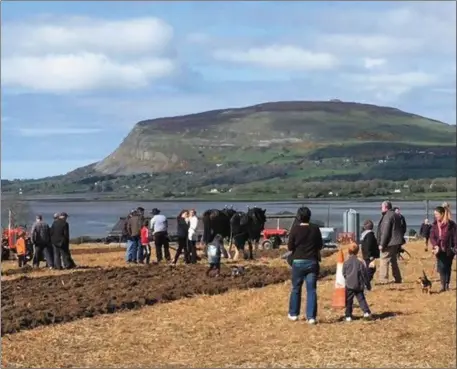  ??  ?? Picturesqu­e Sligo from the site of this years County Sligo Ploughing Championsh­ips.