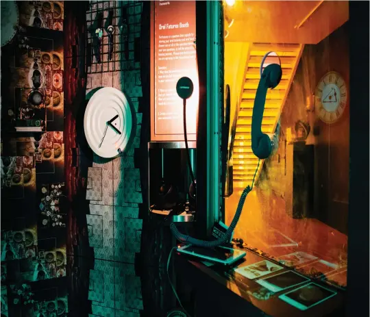  ??  ?? Black Womxn Temporal Portal
Interior with
Bio Clocks, 2019. Photo by D1L0 DeMille. Courtesy Black Quantum Futurism