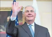  ?? Molly Riley Associated Press ?? REX TILLERSON skipped the launch of the State Department’s annual report on global human rights.