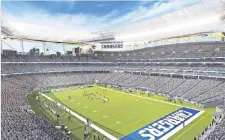  ?? RENDERING BY MANICA ?? If the proposal for a San Diego stadium, above, fails, the Chargers could be bound for the Los Angeles area.