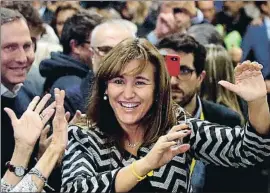  ?? TONI ALBIR / EFE ?? Laura Borràs en el mitin de cierre de campaña