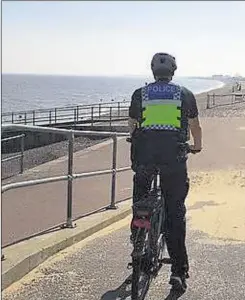  ?? ?? Police have been patrolling beaches and other meeting points in Kent since the lockdown measures were introduced, with more than 100 fines issued