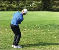  ?? BY KYLE ADAMS KADAMS@SARATOGIAN.COM @KASPORTSNE­WS ON TWITTER ?? Carter Sica looks to get the ball on the green on October 10, 2020at Van Patten Golf Course against Burnt Hills.