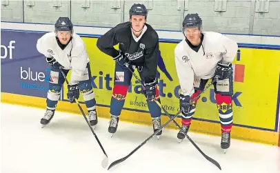  ??  ?? Local Stars, from left: Jordan Cownie, Kris Inglis and Craig Garrigan.