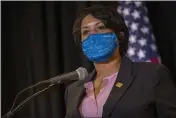  ?? SHAWN THEW — POOL FILE ?? District of Columbia Mayor Muriel Bowser speaks during a news conference in Washington. “We’re all sick of the heinous crimes in our city,” said Bowser.