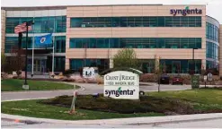  ?? —AP ?? MINNETONKA: This April 18, 2017 photo shows the suburban Minneapoli­s headquarte­rs of Syngenta in Minnetonka, Minn. The first lawsuit out of tens of thousands across the country is about to go to trial against Swiss the agribusine­ss giant Syngenta over...