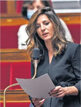  ?? ?? French knickers in a twist: Coralie Dubost has resigned over a claim for clothes, including lingerie