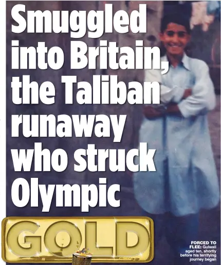  ??  ?? FORCED TO FLEE: Gulwali aged ten, shortly before his terrifying journey began