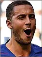  ??  ?? TREBLE YELL: Eden Hazard struck a hat-trick