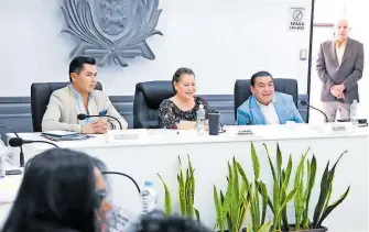 ?? SOFY RAMÍREZ ?? La alcaldesa
Leticia Herrera encabezó la sesión