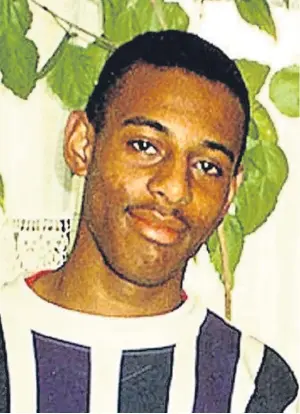  ??  ?? MURDERED: Teenager Stephen Lawrence was killed by racists 25 years ago