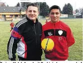  ??  ?? Trainer Malek Assad mit Bashir in Langenzers­dorf