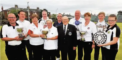  ??  ?? Champions Winning line- up from Ayr Bowling Week 050816tour_ 05