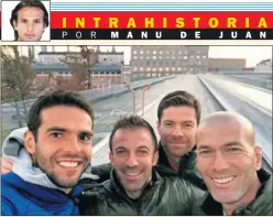  ??  ?? ENCUENTRO. Kaká, Del Piero, Xabi Alonso y Zidane, en Moscú.