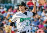  ?? CONTRIBUTE­D BY MICHAEL COOPER ?? Cincinnati Reds 2019 first-round pick Nick Lodolo pitched for the Dayton Dragons in his first season in the Reds’ minor league system. Lodolo is working in Double-A Chattanoog­a this season.