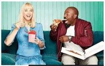  ?? ?? Sara Cox, left, and with her Britain’s Top Takeaways co-host Darren Harriott, above