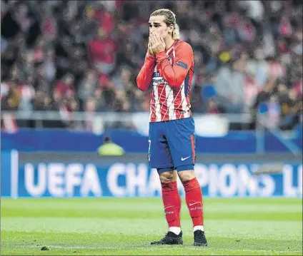  ?? FOTO: GETTY ?? Antoine Griezmann lleva ocho partidos sin marcar con el Atlético de Madrid