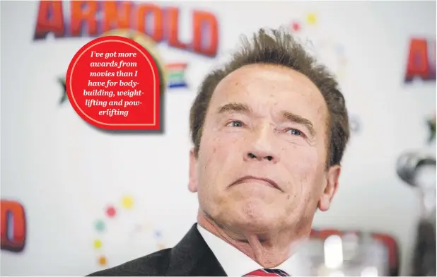  ?? Picture: Yeshiel Panchia ?? LARGER-THAN-LIFE. Arnold Schwarzene­gger has a special bond with South Africa, dating back more than five decades.