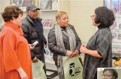  ?? | PROVIDED PHOTOS ?? Families enjoy the grand opening on Feb. 17 of theWoodson Regional Library, which houses the Vivian G. Harsh Research Collection, the Midwest’s largest repository of African- American history and literature. Beverly Cook ( inset) is the collection’s...