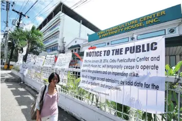  ?? PAUL JUN ROSAROSO ?? Since January 28, the Cebu Puericultu­re Center and Maternity House Inc. (CPCMHI) has referred patients to other hospitals in line with the management’s decision to cease operations amid the ongoing labor dispute of the hospital’s employees.