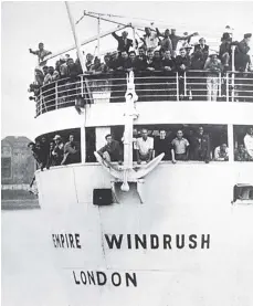  ?? FILE ?? The Empire Windrush.