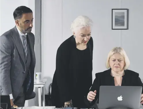  ?? ?? 0 From left, lawyer Aamer Anwar, Claire Mitchell QC and advocate Clare Connelly on the first day of the appeal. Picture: John Devlin