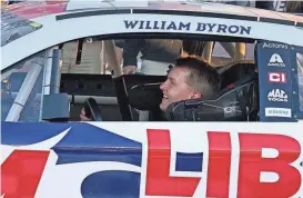  ?? JOHN BAZEMORE/AP ?? William Byron drives into victory lane after winning a 2022 Cup Series race in Hampton, Ga.