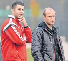  ?? RP-FOTO: DIETRICH JANICKI ?? Noch steht Michael Kirschner (rechts) in der ersten Reihe, in der nächsten Saison rückt jedoch Meher Siala nach ganz vorne.