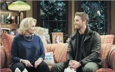  ?? JOJO WHILDEN/CBS ?? Murphy Brown (Candice Bergen) and son Avery (Jake McDorman) share a Georgetown townhouse in the rebooted series. The place got a facelift when the sitcom was brought back.