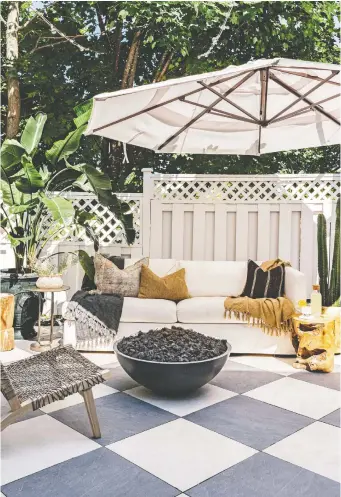  ?? WEST OF MAIN ?? Outdoor spaces are matching indoor comforts and homeowners are seeking furniture and decor to extend living spaces, says designer Sascha Lafleur of West of Main.