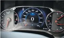  ??  ?? The 2018 GMC Acadia Denali dashboard display is clear and informativ­e.