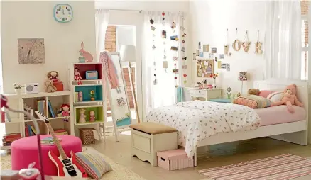  ??  ?? Compromise is key to creating a room that you and your child
will love.