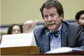  ?? ANNA MONEYMAKER / GETTY IMAGES ?? Commission­er of the FDA Dr. Robert Califf testifies before the House Oversight and Accountabi­lity committee in Washington, D.C., on April 11.