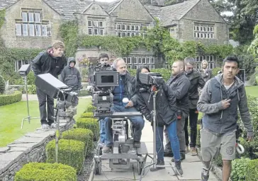  ?? ?? Filming of the second series of Last Tango in Halifax at Holdsworth House. Photo: Kyte Photograph­y