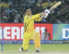 ??  ?? Man of the match MS Dhoni hit 58 from 43 balls for Chennai Super Kings against Rajasthan Royals on Thursday