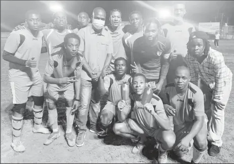  ?? ?? Pouderoyen FC XI following the conclusion of the penalty shootout