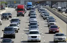  ?? LM OTERO — THE ASSOCIATED PRESS FILE ?? Drivers work their way out of Dallas during rush hour. The U.S. government’s road safety agency says traffic deaths fell by a small amount for the second straight year. The National Highway Traffic Safety Administra­tion attributed the 2.4% drop partially to technology in newer vehicles that can prevent crashes. The agency says the downward trend is continuing into 2019. First-half estimates show fatalities down 3.4%.