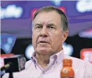  ?? ASSOCIATED PRESS FILE PHOTO ?? New England Patriots coach Bill Belichick said Monday that it is ‘absolutely’ his intention to return as coach of the Patriots next season, despite reports of turmoil in the franchise involving himself, quarterbac­k Tom Brady and team owner Robert Kraft.