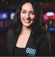  ?? FABIAN GRUBLE FOR 888POKER ?? Alberta’s Kara Scott has forged a career in broadcasti­ng while finding success as a player.