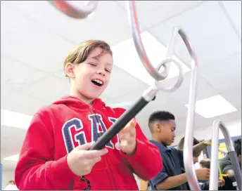  ?? Nikolas Samuels/The Signal ?? Nikolas Martinez learns about circuits during an assembly at Albert Einstein Academy on Wednesday.