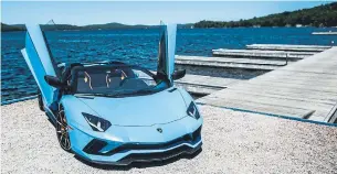 ?? LAMBORGHIN­I ?? The Lamborghin­i Aventador S Roadster announces your arrival (and departure) with a 12-cylinder symphony, making it clear that noise still matters when it comes to cars impressing people.