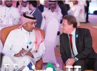  ?? Supplied ?? French envoy Ludovic Pouille and Saudi minister Bandar Alkhorayef at the launch of the program in Riyadh.