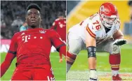  ?? GETTY IMAGES FILE PHOTOS ?? Alphonso Davies and Laurent Duvernay-Tardif are co-winners of the 2020 Lou Marsh Trophy.