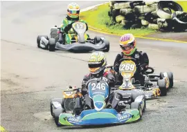  ??  ?? TOUGH CONTEST. The drivers in the Senior Max class will fight for a chance to contest the 2018 Rotax Max finals in Brazil later this year.