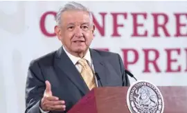  ??  ?? MATUTINA. El presidente López Obrador, ayer, en Palacio Nacional.