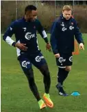  ?? FOTO: EGIL Ø. NÆRLAND ?? Både Samuel Adegbenro, til venstre, og Rasmus Martinsen kan få startplass mot Haugesund.