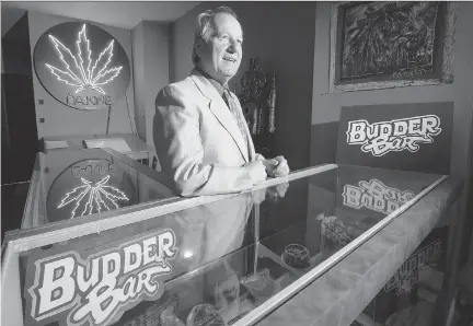  ?? WARD PERRIN/PNG ?? Don Briere, who has opened 15 medical marijuana dispensari­es in Vancouver, is looking forward to the city’s move to regulate them.