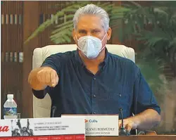  ??  ?? MENSAJE. La respuesta del presidente Miguel Díaz-Canel no sorprendió: represión y criminaliz­ación. Granma desprecia a quienes protestan “por odio”.