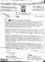  ?? ?? Maimuna’s medical report from the University of Maiduguri Teaching Hospital