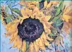  ?? ?? Flowers of Ukraine, Sunflowers in the studio By Chick McGeehan